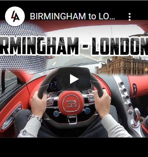 BIRMINGHAM to LONDON in a BUGATTI CHIRON – POV