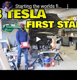 Starting the worlds first V8 powered Tesla