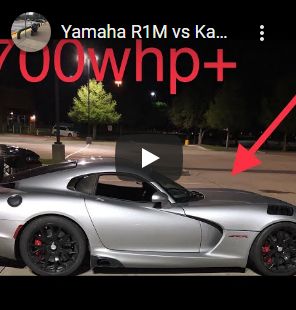 Yamaha R1M vs Kawasaki ZX10R vs Twin Turbo Viper vs Mustang GT500 – Street Race