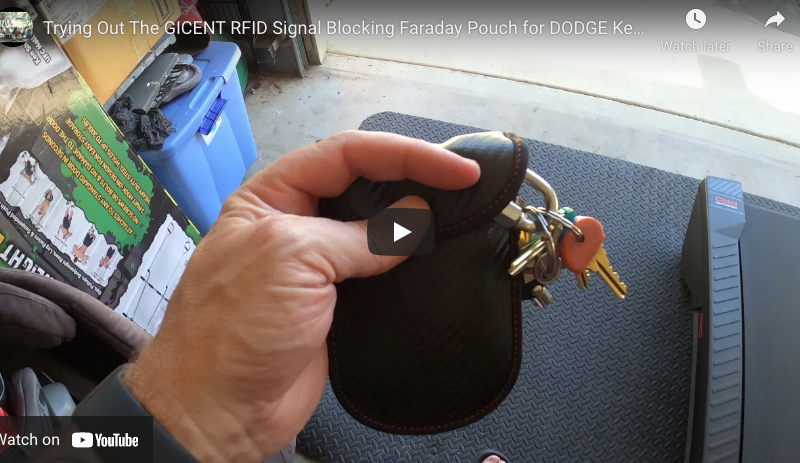 Trying Out The GICENT RFID Signal Blocking Faraday Pouch for DODGE Key FOB’s – Scat Pack – Hellcat