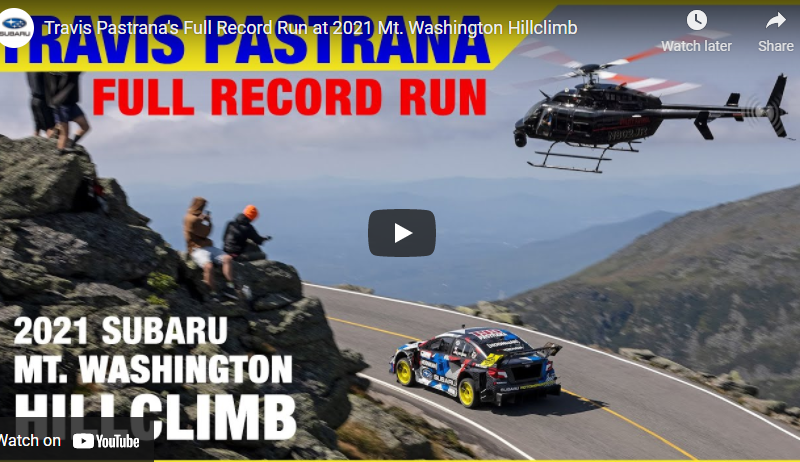 Travis Pastrana’s Full Record Run at 2021 Mt. Washington Hillclimb