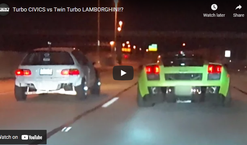 Turbo CIVICS vs Twin Turbo LAMBORGHINI!? – #TBT