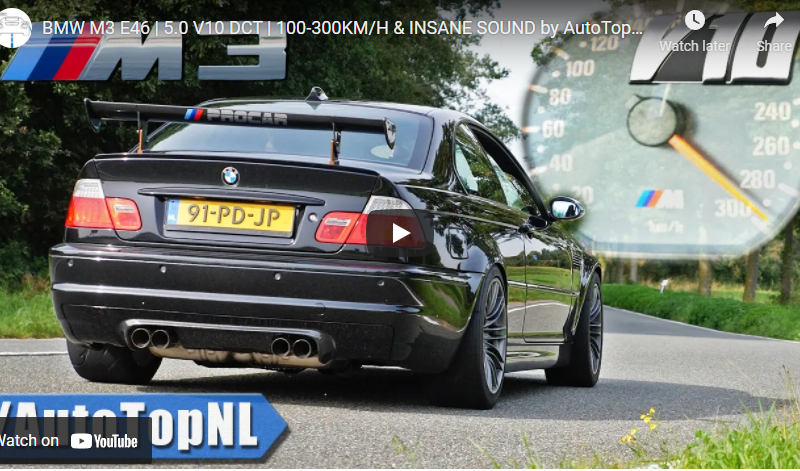 BMW M3 E46 | 5.0 V10 DCT | 100-300KM/H & INSANE SOUND by AutoTopNL