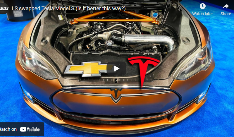 LS swapped Tesla Model S (Is it better this way?)