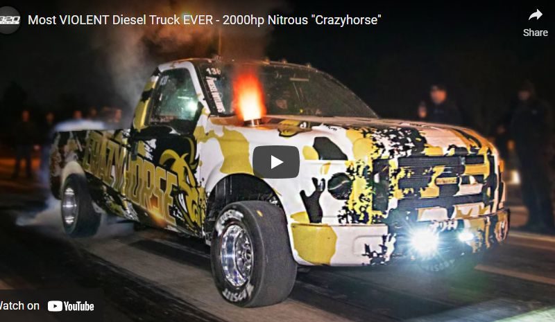 Most VIOLENT Diesel Truck EVER – 2000hp Nitrous “Crazyhorse”