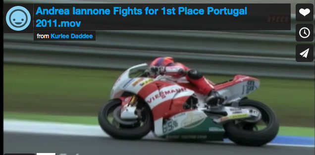 Andrea Iannone Fights for 1st Place Portugal 2011