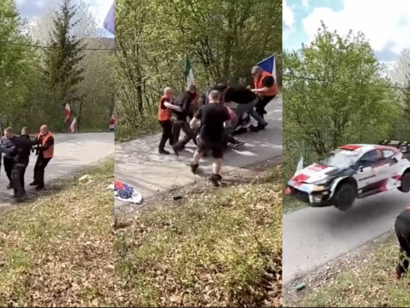 Watch a Flying Rally Car Break Up Croatian Fist Fight