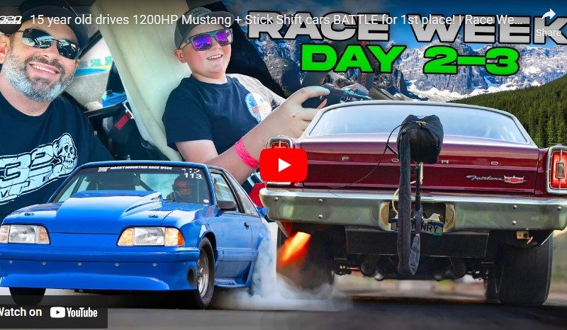 15 year old drives 1200HP Mustang + Stick Shift cars BATTLE for 1st place! | Race Week Day 2-3 – 1320 Video